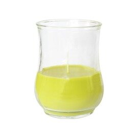 glass candle PARTITO kiwi green  Ø 97 mm  H 128 mm | burning period 40 hours | 12 x 1 piece product photo