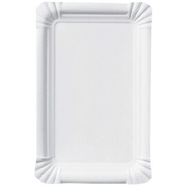paper plate | sausage plate paperboard white relief rim rectangular | 170 mm  x 110 mm | 4 x 250 pieces product photo
