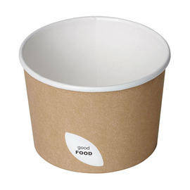 paper cup | ice cream cup 250 ml carton brown Ø 90 mm H 62 mm product photo