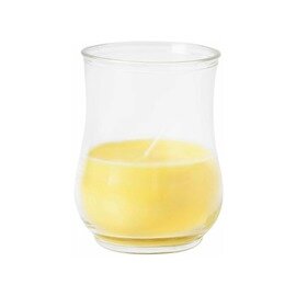 glass candle PARTITO yellow  Ø 97 mm  H 128 mm | burning period 40 hours | 12 x 1 piece product photo