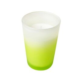 glass candle GRADED kiwi green  Ø 68 mm  H 100 mm | burning period 28 hours | 2 x 6 pieces product photo
