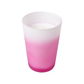 glass candle GRADED pink  Ø 68 mm  H 100 mm | burning period 28 hours | 2 x 6 pieces product photo