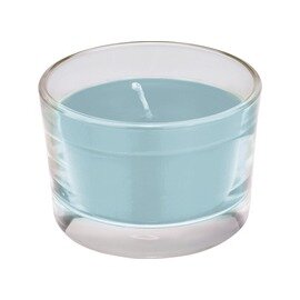 glass candle IBIZA light blue  Ø 85 mm  H 60 mm | burning period 18 hours | 12 x 1 piece product photo