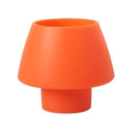 candle holder Moody Maxi 1-flame plastic orange  Ø 123 mm  H 129 mm | 4 pieces product photo