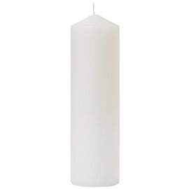 pillar candles white round  Ø 78 mm  H 270 mm | burning period 80 hours | 10 x 1 piece product photo