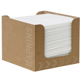 Dunisoft® napkins in a dispenser • white 200 mm x 200 mm product photo