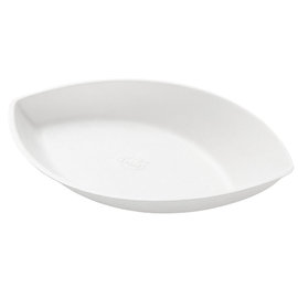 bowl Amuse-Bouche® Piatto bagasse white oval 140 ml L 175 mm W 104 mm H 35 mm product photo