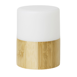 LED lights GOOD CONCEPT BRIGHT bamboo white  Ø 75 mm  H 105 mm product photo