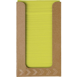 cocktail napkins Dunisoft® green in a brown dispenser box 200 mm x 200 mm | 12 x 100 pieces product photo