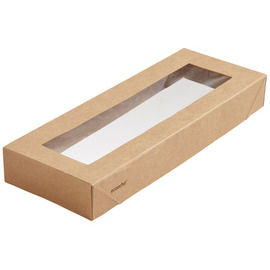 Cardboard lid with PLA window for takeaway box Viking Slim Brick, 1 x 300 pieces product photo