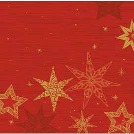 Dunisoft napkins design STAR STORIES RED with decor 400 mm  x 400 mm 6 x 60 pieces product photo