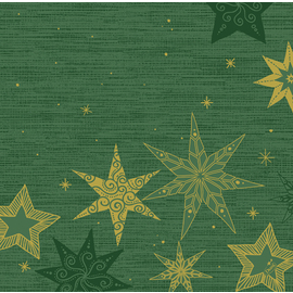 Dunisoft napkins design STAR STORIES GREEN with decor 400 mm  x 400 mm 6 x 60 pieces product photo