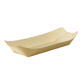 grass paper bowl BLOOM large natural-coloured rectangular L 285 mm W 135 mm H 45 mm product photo