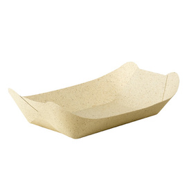 grass paper bowl BLOOM medium natural-coloured rectangular L 225 mm W 150 mm H 55 mm product photo