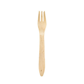 wooden fork BIOPAK wood birch tree max. +70°C 100% compostable L 190 mm product photo