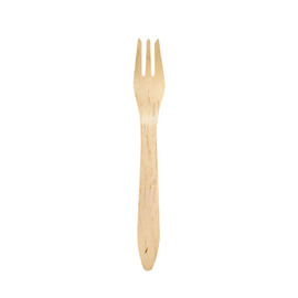 wooden fork BIOPAK wood birch tree max. +70°C 100% compostable L 190 mm product photo