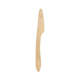 wooden knife BIOPAK birch tree 100% compostable max. +70°C L 190 mm | disposable product photo
