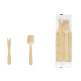 French fry fork ecoecho® wood birch tree max. +70°C 100% compostable L 85 mm product photo