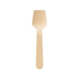 ice cream spoon ecoecho® wood 100% compostable max. +70°C L 95 mm | disposable product photo