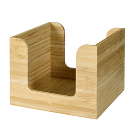 napkin dispenser bamboo suitable for 50 napkins 240 x 240 mm | 130 mm x 130 mm product photo