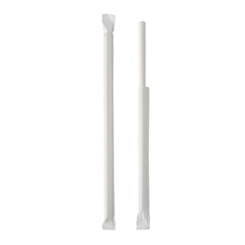 drinking straw BIOPAK paper white L 230 mm seperatly packaged product photo