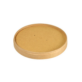 Lid carton SLIM carton/PLA brown, for bowl 350/550/750/950 ml, 21 x 25 pieces product photo