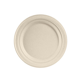plate flat Ø 170 mm bagasse brown product photo