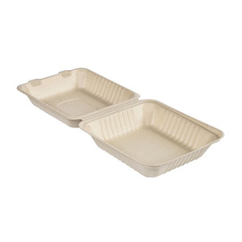 meal box bagasse brown 1200 ml | disposable product photo