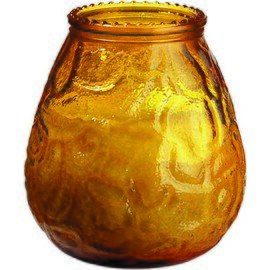 glass candle VENEZIA amber coloured  Ø 100 mm  H 100 mm | burning period 70 hours | 4 x 3 pieces product photo