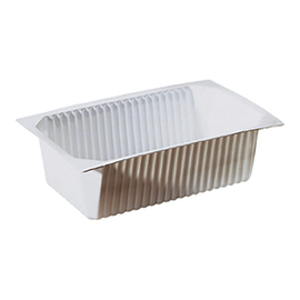 PP bowl GN 1/4 white | disposable 265 mm x 162 mm H 70 mm product photo