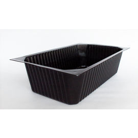 PP bowl GN 1/4 black | disposable 265 mm x 162 mm H 70 mm product photo