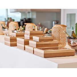 catering tray GLANCE 3 ltr carton brown | 225 mm x 226 mm H 60 mm product photo  S