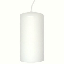 pillar candles white round  Ø 50 mm  H 100 mm | burning period 15 hours product photo