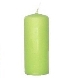 pillar candles green round  Ø 70 mm  H 150 mm | burning period 50 hours | 2 x 6 pieces product photo
