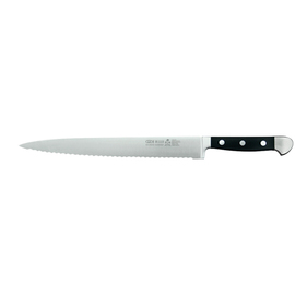 ham slicing knife ALPHA blade steel wavy cut | black | blade length 26 cm product photo
