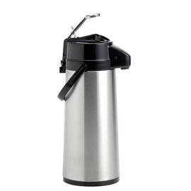 vacuum pump jug EXCELSO 2.1 ltr stainless steel glass insert pressure cap  H 455 mm product photo
