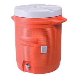Insulated beverage container large 37.8 L, color orange, dimensions 39.7 x 59.7 cm, polyethylene product photo