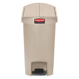 pedal bin plastic 30 ltr beige hinged lid with inner bin product photo