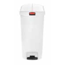 pedal bin plastic 68 ltr white hinged lid with inner bin product photo