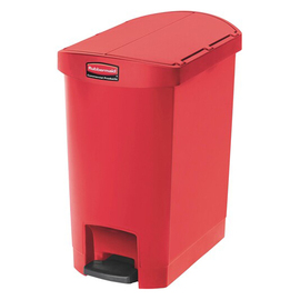 pedal bin plastic 30 ltr red hinged lid with inner bin product photo