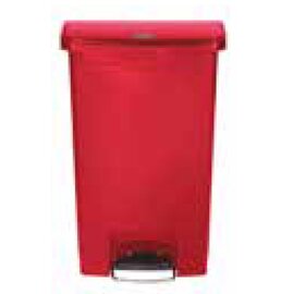 pedal bin plastic 50 ltr red hinged lid product photo