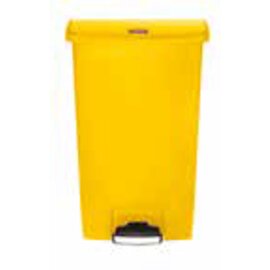 pedal bin plastic 68 ltr green hinged lid product photo