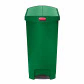 pedal bin plastic 90 ltr green hinged lid with inner bin product photo