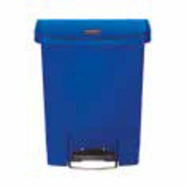 pedal bin plastic 30 ltr blue hinged lid product photo