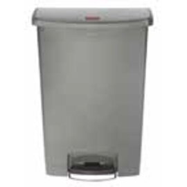 pedal bin plastic 90 ltr grey hinged lid product photo