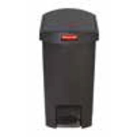 pedal bin plastic 30 ltr black hinged lid with inner bin product photo
