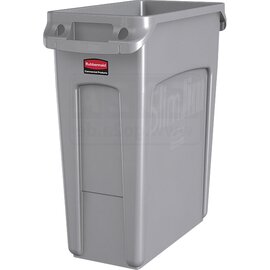 waste container 60 ltr plastic grey  L 588 mm  B 279 mm  H 632 mm product photo