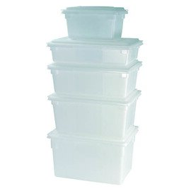 food container polyethylene white 19 ltr  L 457 mm  B 305 mm  H 229 mm product photo