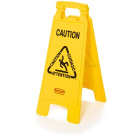 warning sign stand • Attention! | international 279 mm x 38 mm H 673 mm product photo