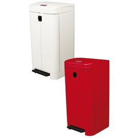 waste container STEP-ON 100 l plastic red with pedal  L 540 mm  B 410 mm  H 940 mm product photo
